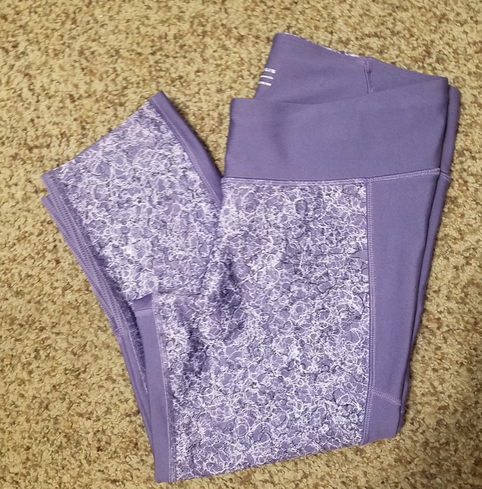 Under Armour Compression Large Purple Leggings Si… - image 1